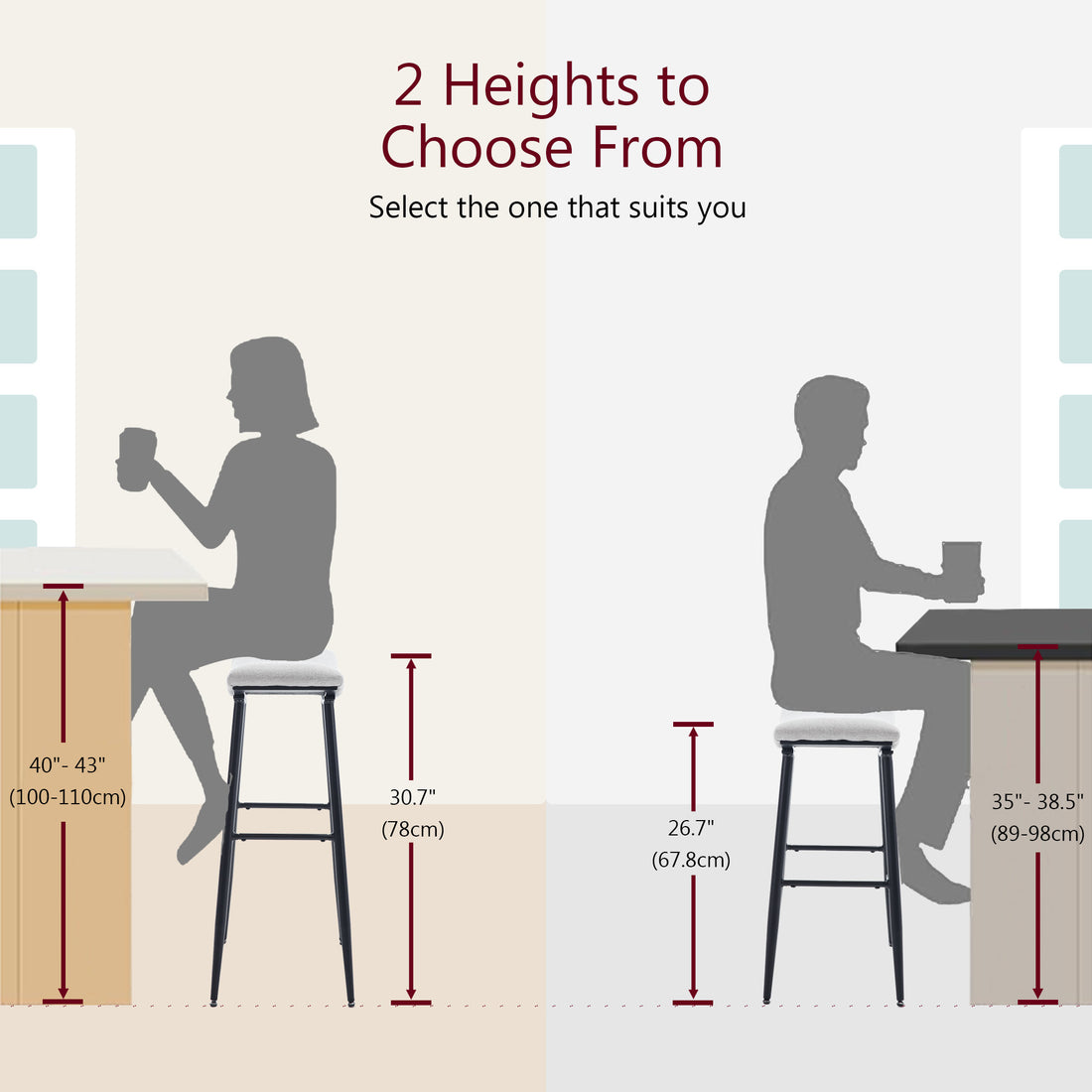 Bar Stools Set Of 2 Armless Counter Low Bar Stools Without Back Modern Linen Fabric Breakfast Stools With Metal Leg And Footrest,Coffee Coffee Kitchen Foam Dry Clean Modern Bar Stools Foam Linen