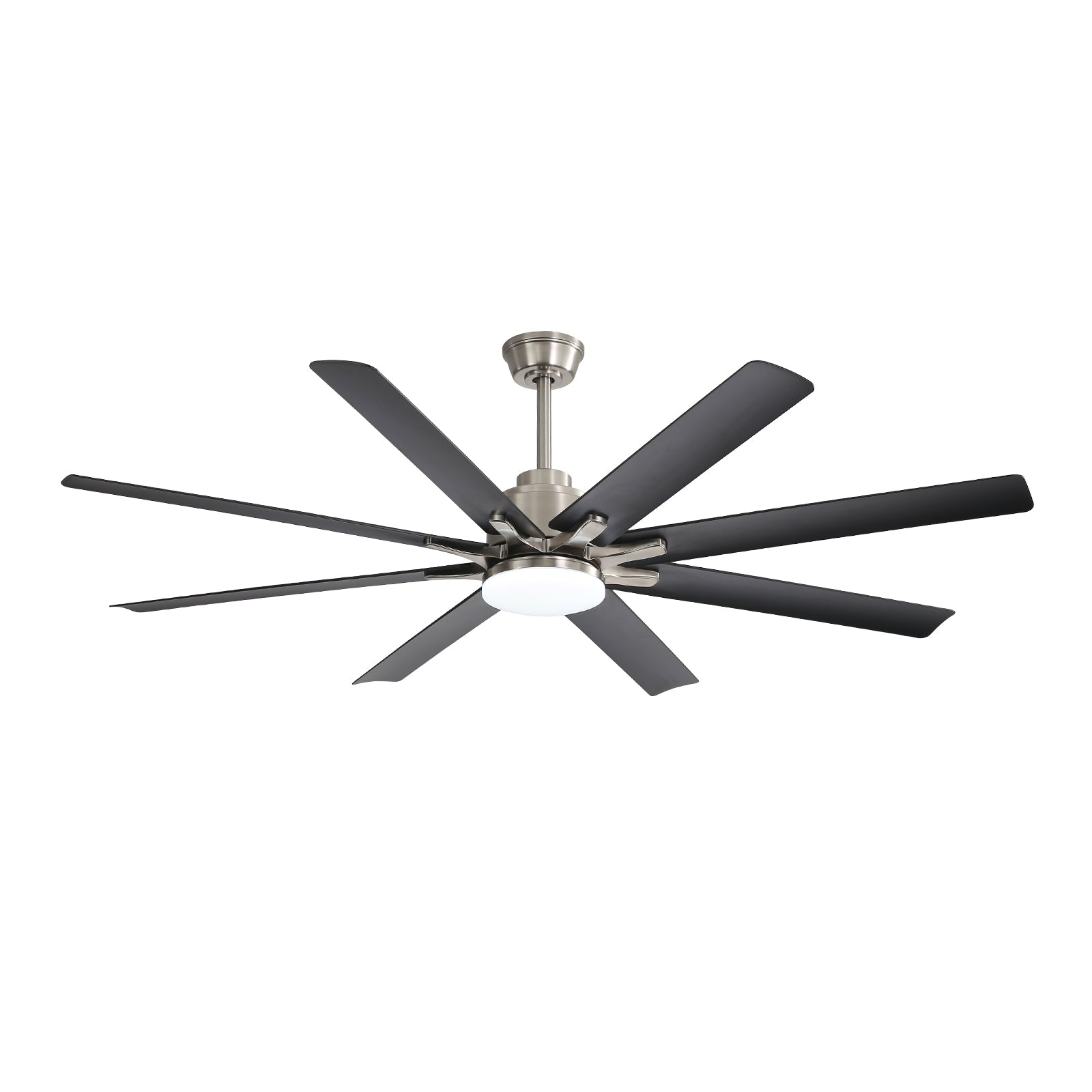 66 Inch Low Profile Abs Ceiling Fan With Dimmable Lights And Smart Remote Control 6 Speed Reversible Noiseless Dc Motor For Indoor Brushed Nickel Abs