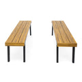 Bench Set Of 2 Teak Wood