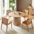 Round Dining Table Modern Wood Kitchen Table 47.24