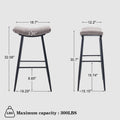 Counter Height Bar Stool Set Of 2 For Dining Room Kitchen Counter Island, Linen Fabric Upholstered Breakfast Stools With Footrest,Coffee Coffee Kitchen Foam Dry Clean Modern Bar Stools Foam Linen