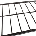 Twin Over Twin Bunk Bed, Metal Frame With Ladder Box Spring Not Required Twin Black Metal Bedroom Modern Bed Frame Metal Metal