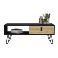 Coffee Table Magness, Living Room, Black Macadamia Multicolor Particle Board Engineered Wood