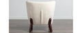 Accent Chair, Upholstered Armless Chair Lambskin Sherpa Single Sofa Chair With Wooden Legs, Modern Reading Chair For Living Room Bedroom Small Spaces Apartment, Cream Cream Polyester