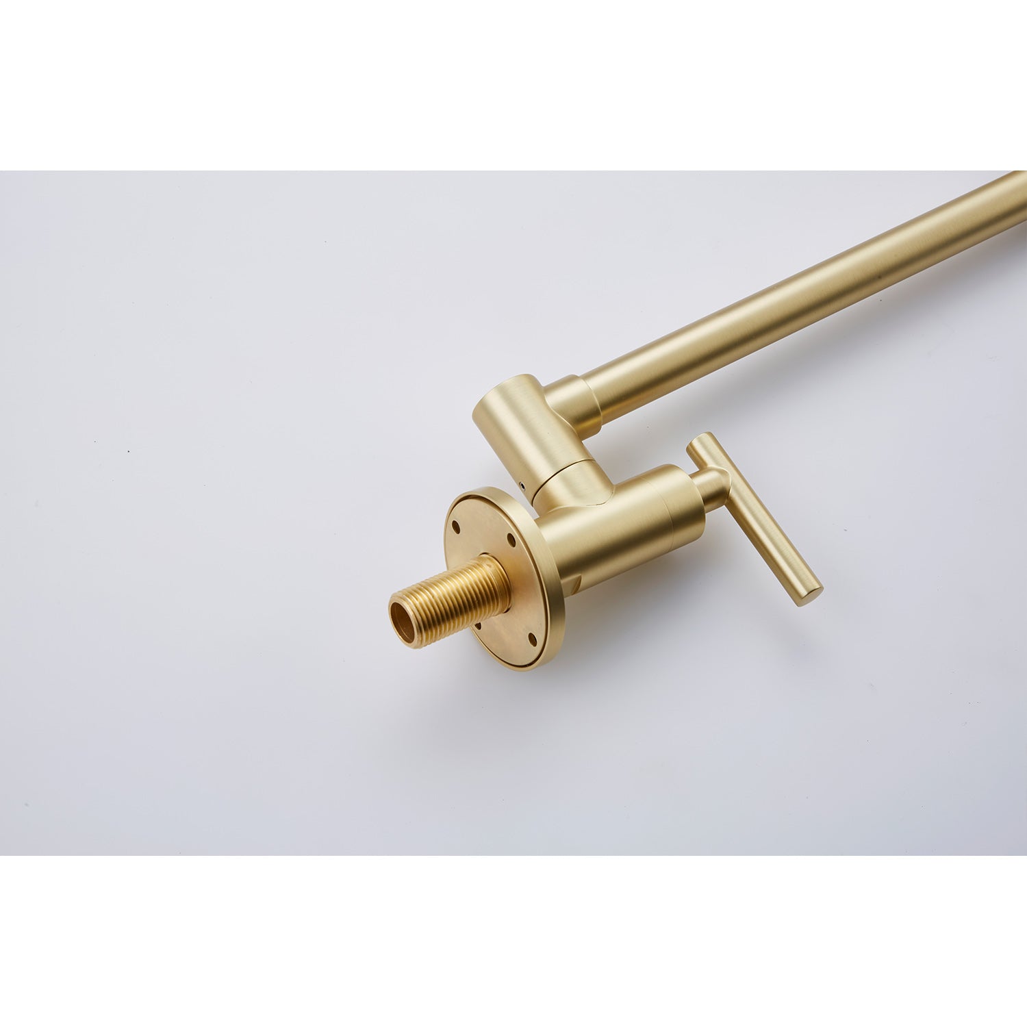 Wall Mount Folding Kitchen Pot Filler Faucet Brushed Gold Brass