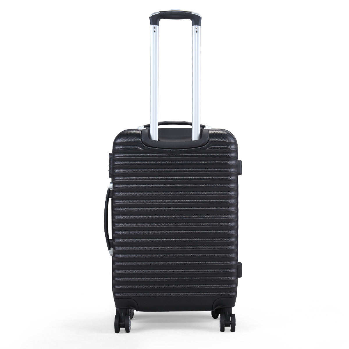 Set of 3 Trolley Suitcases Travel Luggage Storage black-abs