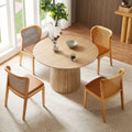 Round Dining Table Modern Wood Kitchen Table 47.24