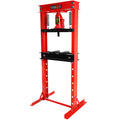 20 Ton Hydraulic Shop Floor Press, Steel H Frame Shop Press,Adjustable Working Table, Floor Stand Jack For Gears And Bearings,Red Red Steel