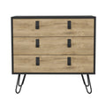 Dresser Magness, Bedroom, Black Macadamia Multicolor Particle Board Engineered Wood