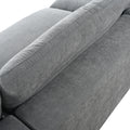 Upholstered Oversize Modular Sofa With Removable Ottoman,Sectional Sofa For Living Room Apartment 5 Seater Grey Polyester 5 Seat