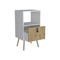 Nightstand A Magness, Bedroom, White Macadamia Multicolor Particle Board Engineered Wood