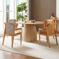 Round Dining Table Modern Wood Kitchen Table 47.24