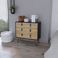 Dresser Magness, Bedroom, Black Macadamia Multicolor Particle Board Engineered Wood