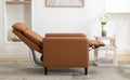 Modern Artistic Color Design Adjustable Recliner Chair Pu Leather For Living Room Bedroom Home Theater, Burnt Orange Burnt Orange Pu Leather