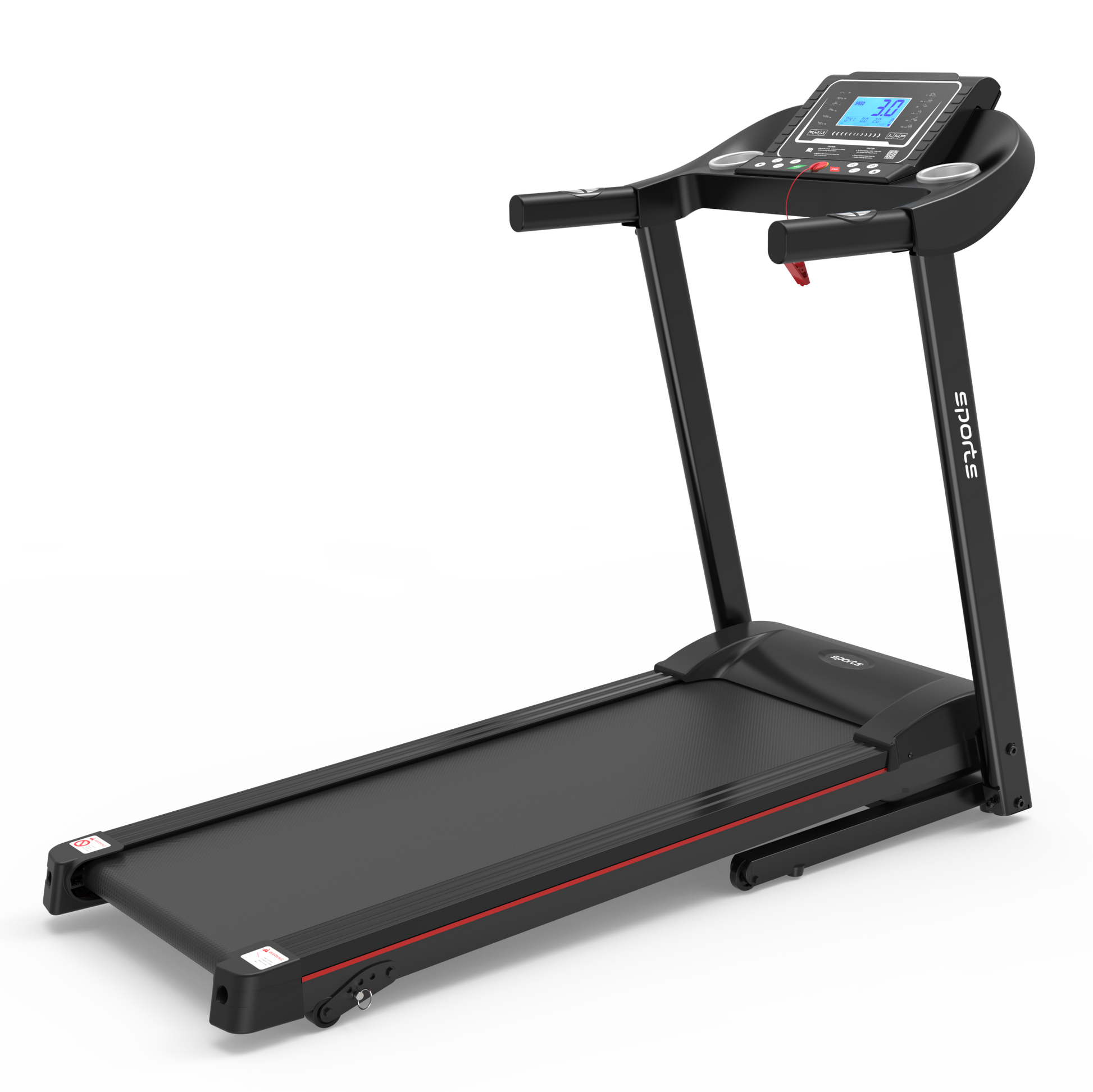 Fitshow App Home Foldable Treadmill With Incline, Folding Treadmill For Home Workout, Electric Walking Running Treadmill Machine 5" Lcd Screen 250 Lb Capacity Bluetooth Music Indoor Fitness Black Handheld Foldable Body Building Carbon Steel