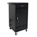 Mobile Charging Cart And Cabinet For Tablets Laptops 45 Device Black Steel Steel