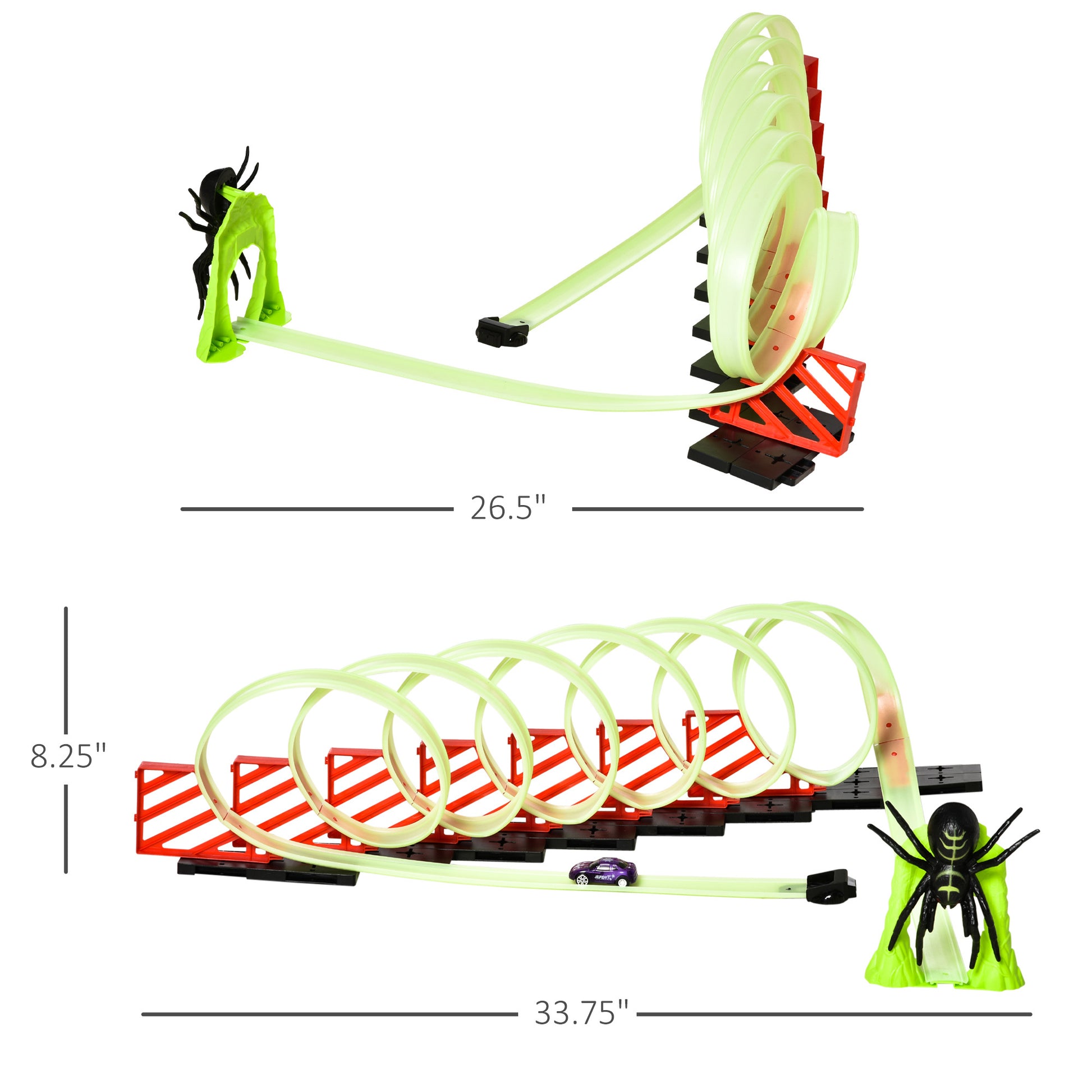 Diy Loop Machine Track Builder Diy Loop Kit With Luminous Effect Spider Model Pull Back