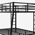 Metal Full Xl Over Queen Bunk Bed For Teens And Adults,Space Saving Noise Reduced No Box Spring Needed, Old Sku W1307S00015 Expect Arrive Date 2024 3 24 Black Metal