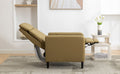 Modern Artistic Color Design Adjustable Recliner Chair Pu Leather For Living Room Bedroom Home Theater, Mustard Green Mustard Pu Leather