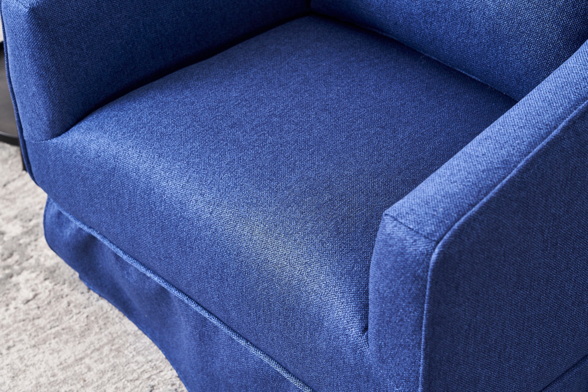 Swivel Barrel Chair With Ottoman, Swivel Accent Chairs Armchair For Living Room, Reading Chairs For Bedroom Comfy, Round Barrel Chairs With Black Metal Base Blue Blue Primary Living Space Modern Linen