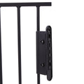 Fireplace Fence Black 5 Piece Set Black Metal