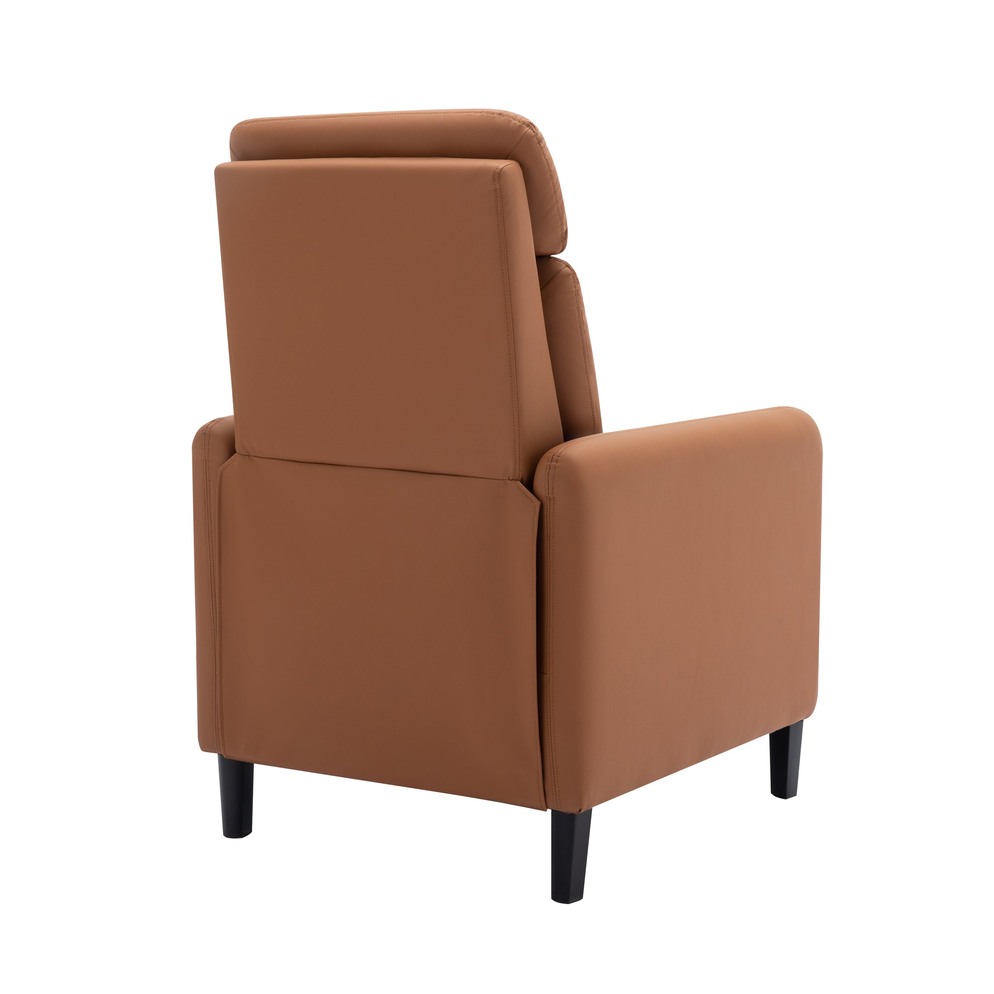 Modern Artistic Color Design Adjustable Recliner Chair burnt orange-pu leather