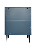 3 Drawer Cabinet, Accent Storage Cabinet, Suitable For Bedroom, Living Room, Study Blue Particle Board