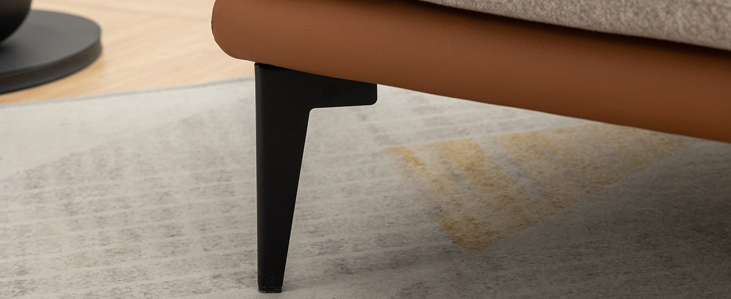 Modern Two Tone Barrel Fabric Chair, Upholstered Round Armchair For Living Room Bedroom Reading Room, Burnt Orange Burnt Orange Linen