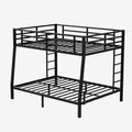 Metal Full Xl Over Queen Bunk Bed For Teens And Adults,Space Saving Noise Reduced No Box Spring Needed, Old Sku W1307S00015 Expect Arrive Date 2024 3 24 Black Metal