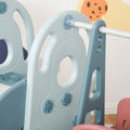 4 In 1 Toddler Slide And Swing Set With Adjustable Seat Height And Basketball Hoop, Freestanding Kids Climber Slide Playset With Basket Ball For Indoor Outdoor Playground Aged 18 60 Months Multicolor Hdpe