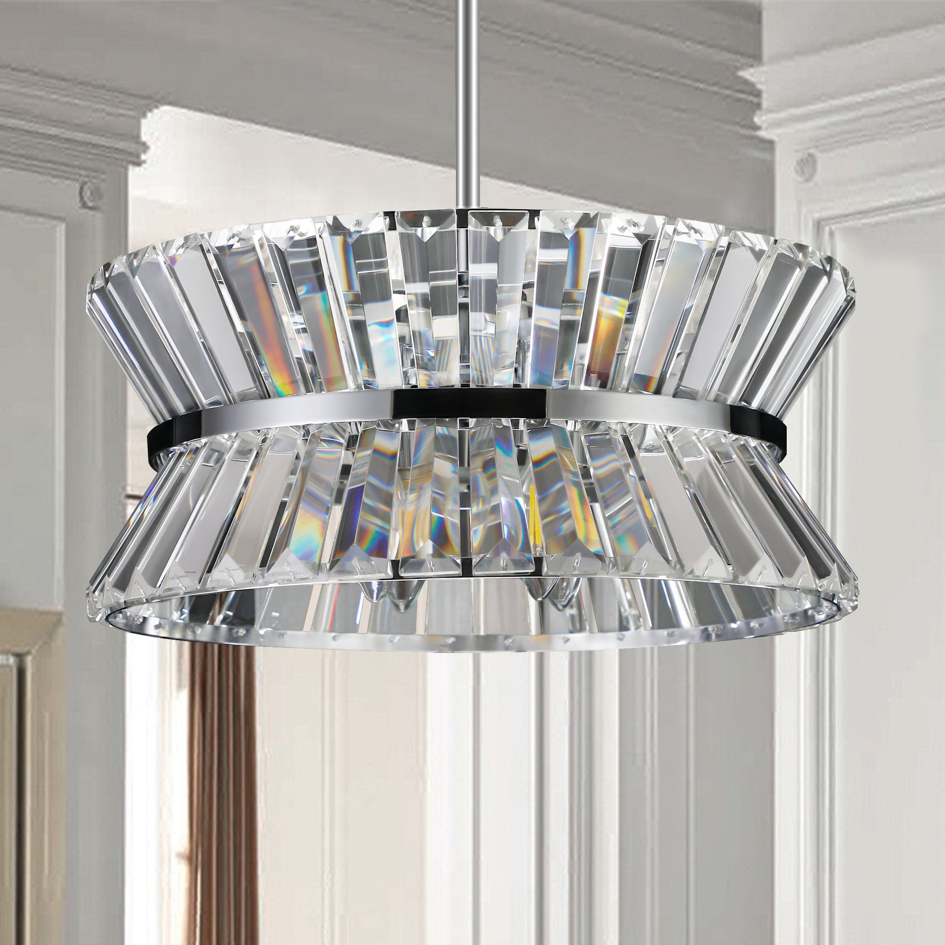 Modern Crystal Chandelier For Living Room Round Cristal Lamp Luxury Home Decor Light Fixture Transparent Modern Crystal