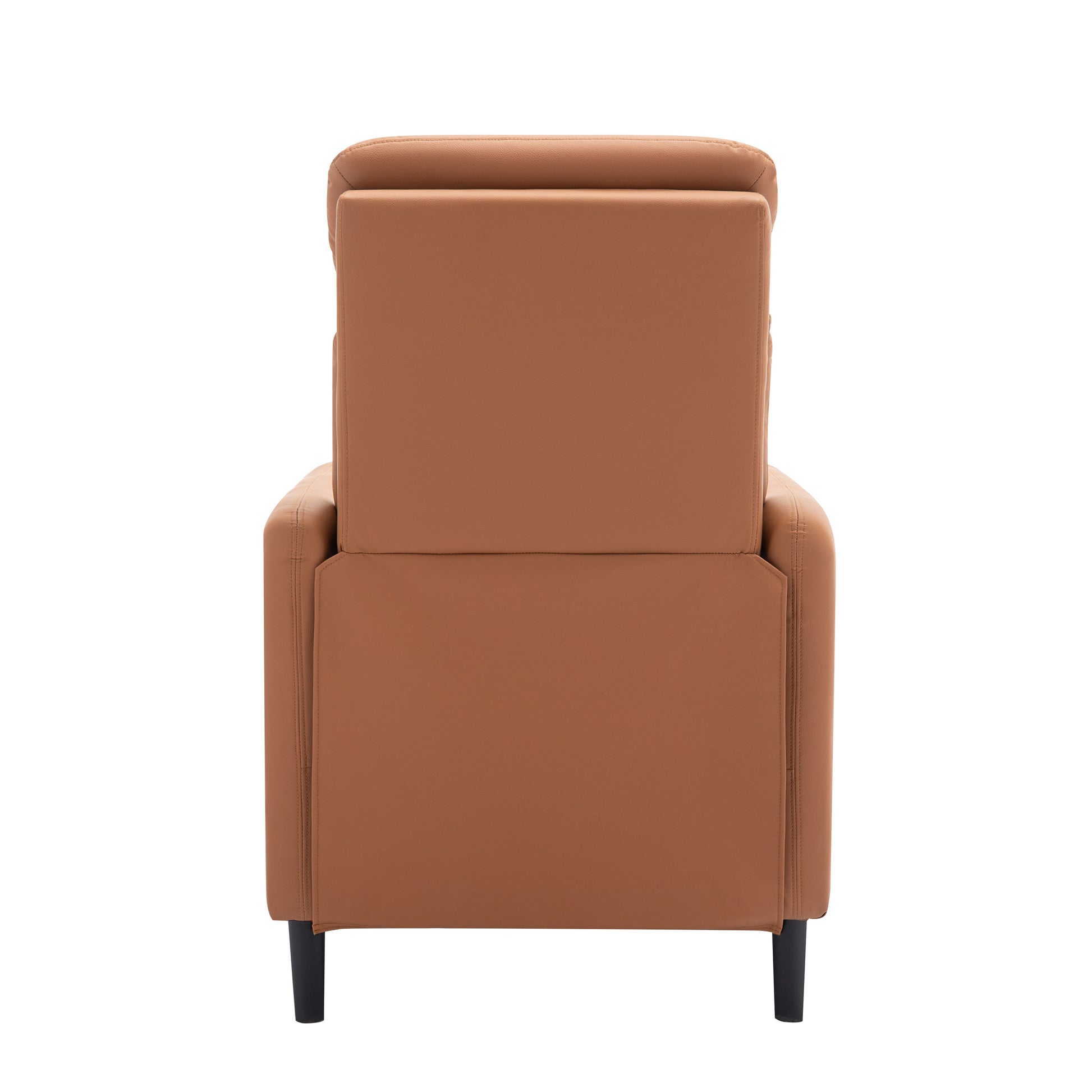 Modern Artistic Color Design Adjustable Recliner Chair Pu Leather For Living Room Bedroom Home Theater, Burnt Orange Burnt Orange Pu Leather