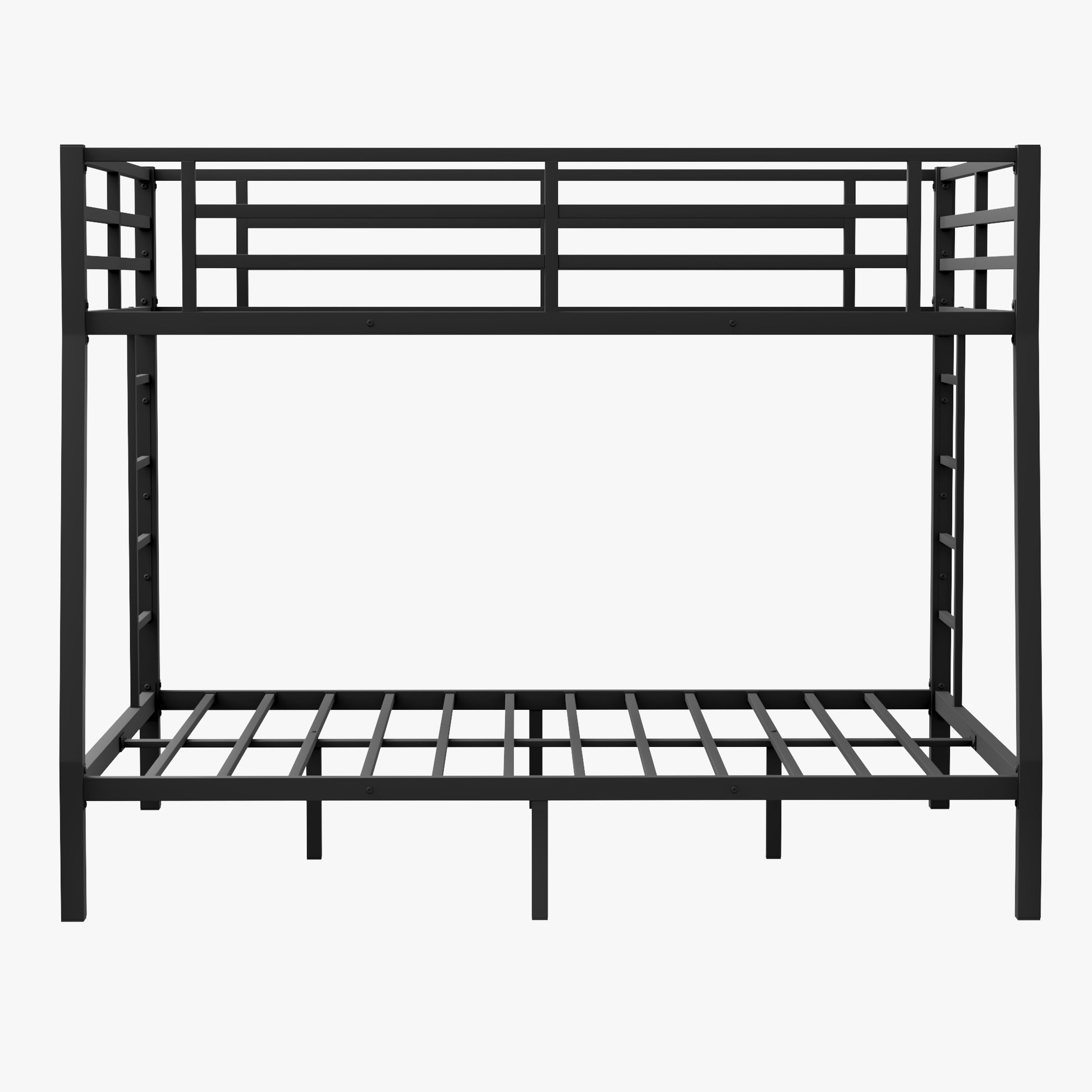 Metal Full Xl Over Queen Bunk Bed For Teens And Adults,Space Saving Noise Reduced No Box Spring Needed, Old Sku W1307S00015 Expect Arrive Date 2024 3 24 Black Metal