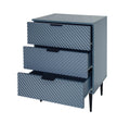 3 Drawer Cabinet, Accent Storage Cabinet, Suitable For Bedroom, Living Room, Study Blue Particle Board