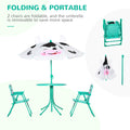 Kids Table and Chair Set, Outdoor Folding Garden