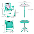 Kids Table and Chair Set, Outdoor Folding Garden