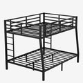 Metal Full Xl Over Queen Bunk Bed For Teens And Adults,Space Saving Noise Reduced No Box Spring Needed, Old Sku W1307S00015 Expect Arrive Date 2024 3 24 Black Metal