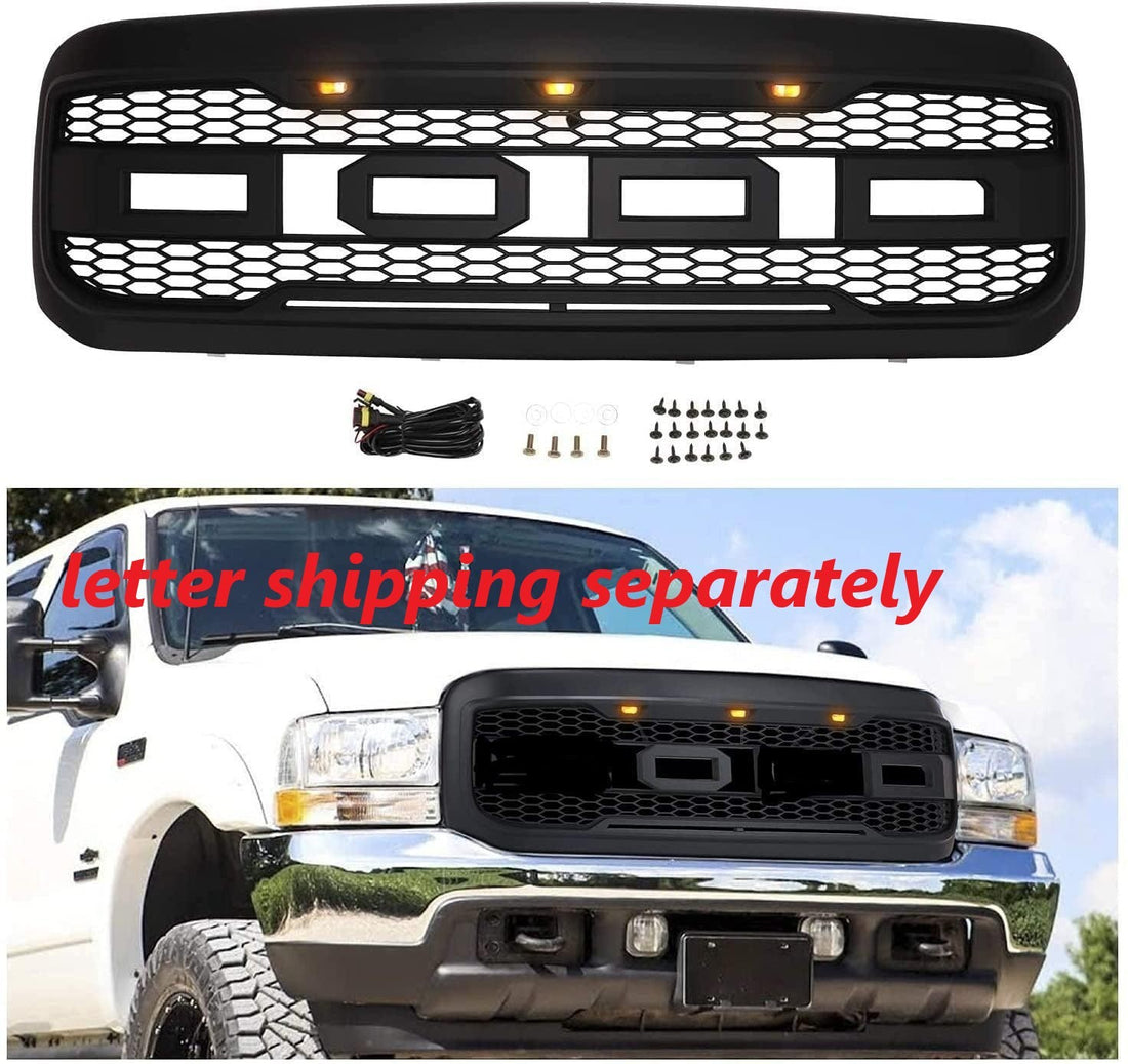 Grille For 2005 2006 2007 Ford f250 f350 Raptor Grill matt black-abs-abs
