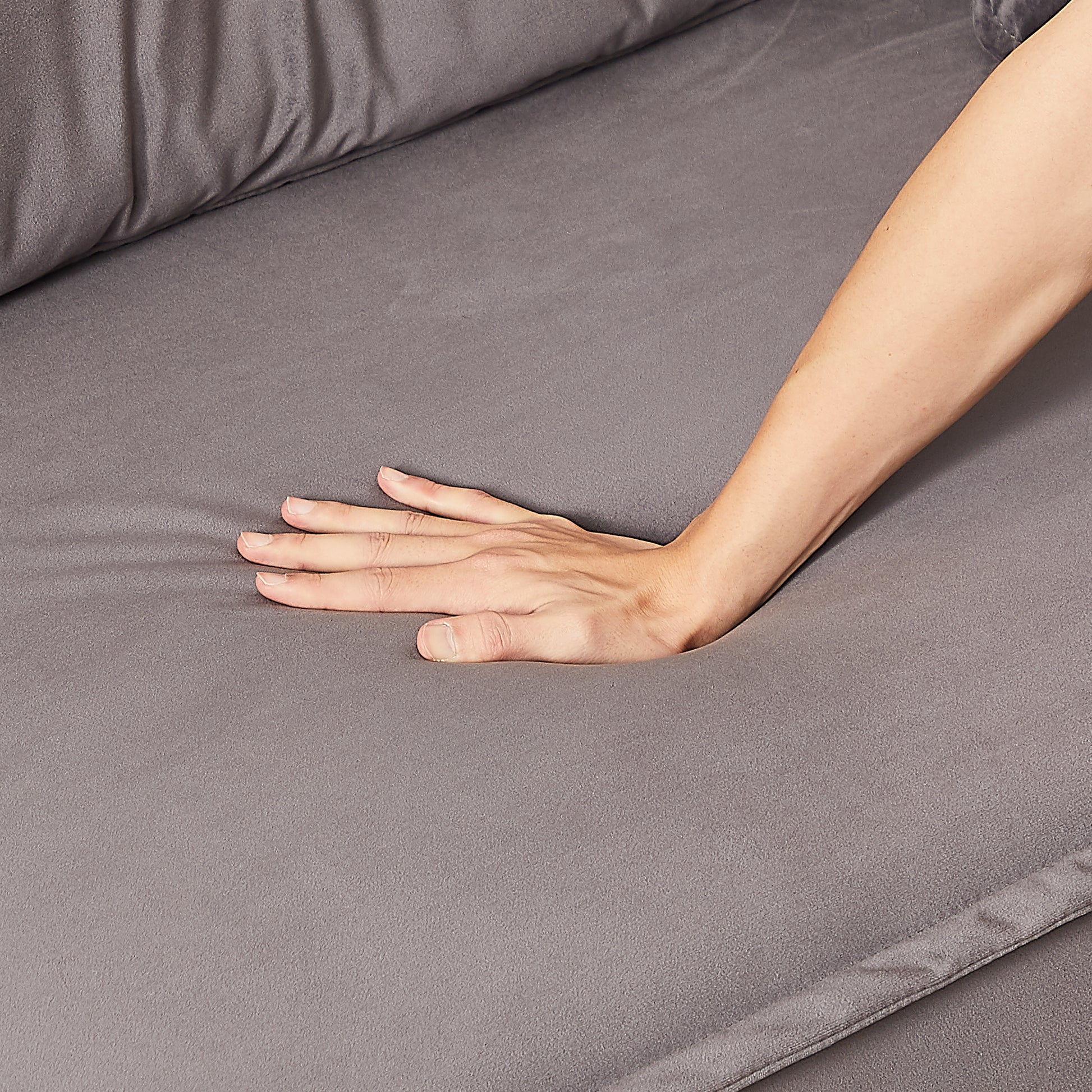 Mh 79" Velvet Sofaupholstered Recliner Sofa With Pillows, Living Room Sofa Chair Furniture, Home Office Use Grey Velvet Wood Primary Living Space Pine Foam Wood 2 Seat