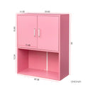 Wall Mounted Barber Shampoo Station Storage Cabinet Salon Beauty Spa Equipment For Barber Salon Shop Pink Mdf