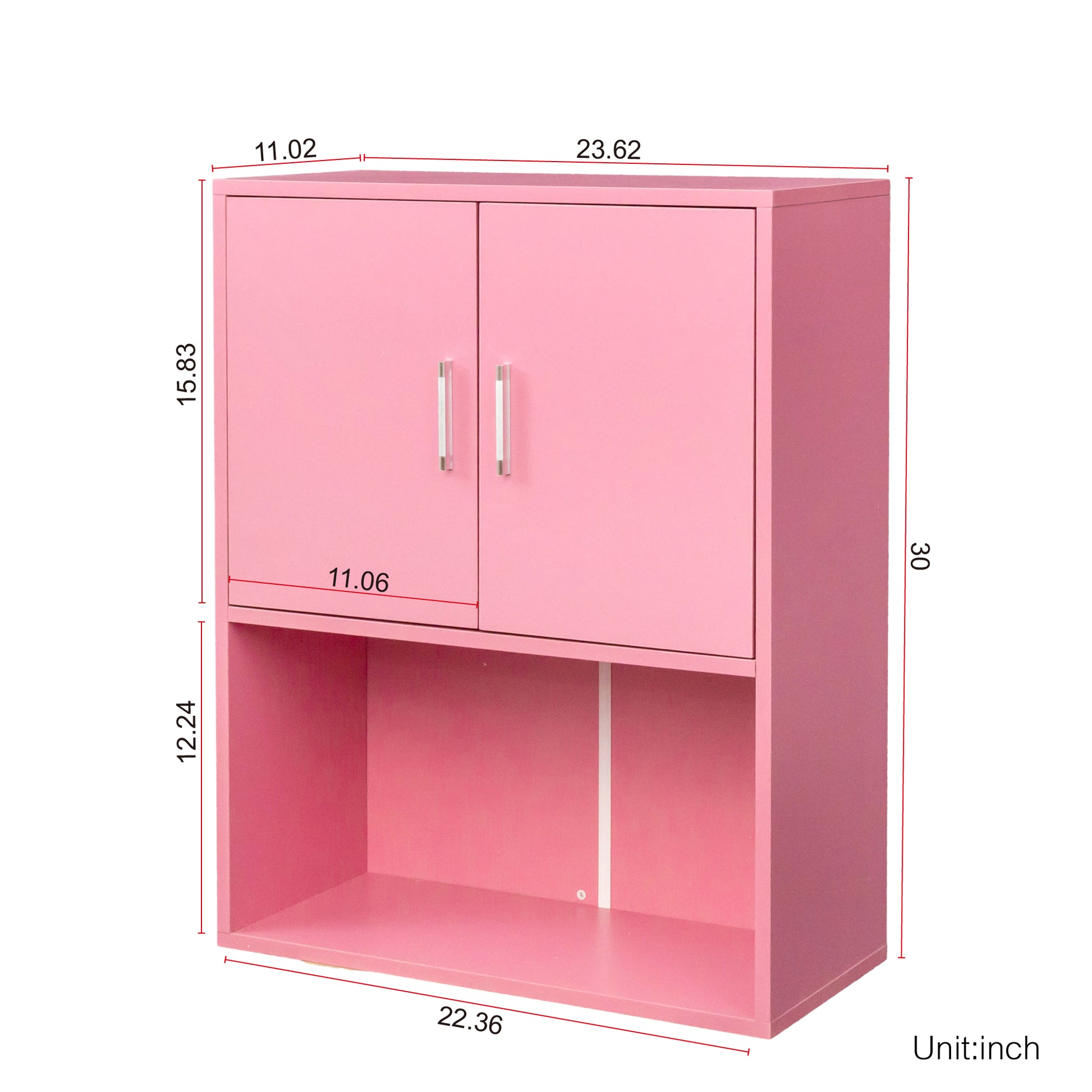 Wall Mounted Barber Shampoo Station Storage Cabinet Salon Beauty Spa Equipment For Barber Salon Shop Pink Mdf