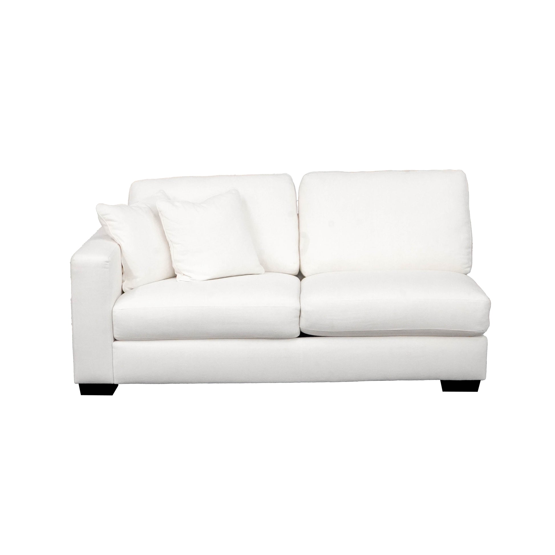 Concord Performance White Modular 4 Piece Sectional White Wood Polyester 6 Seat