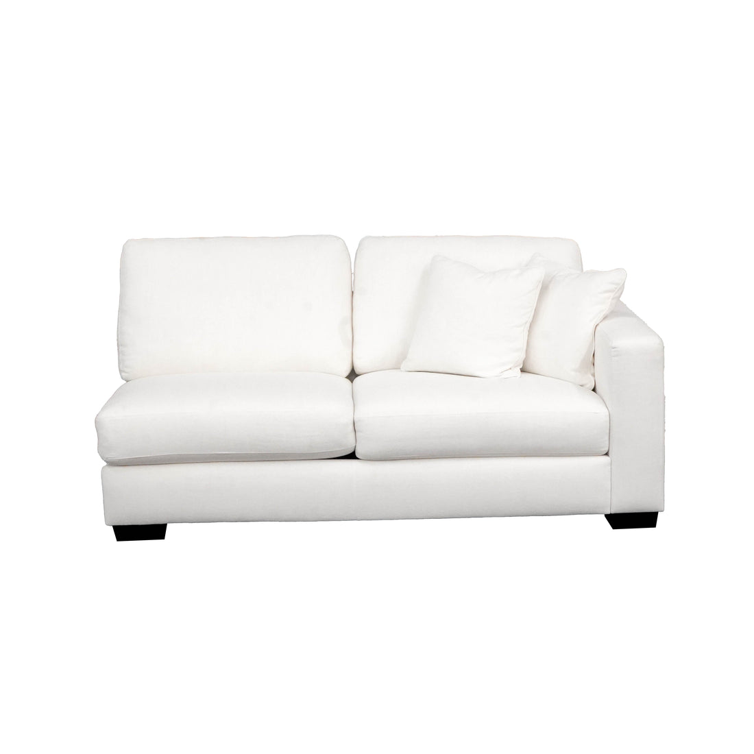 Concord Performance White Modular 3 Piece Sectional White Wood Polyester 5 Seat