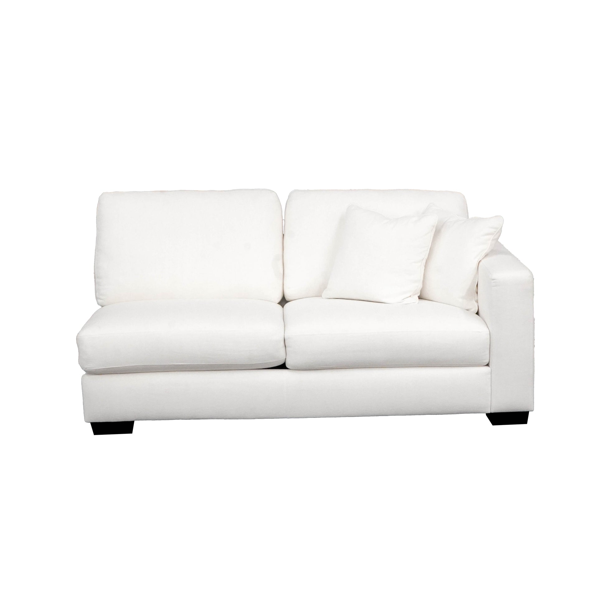 Concord Performance White Modular 3 Piece Sectional White Wood Polyester 5 Seat