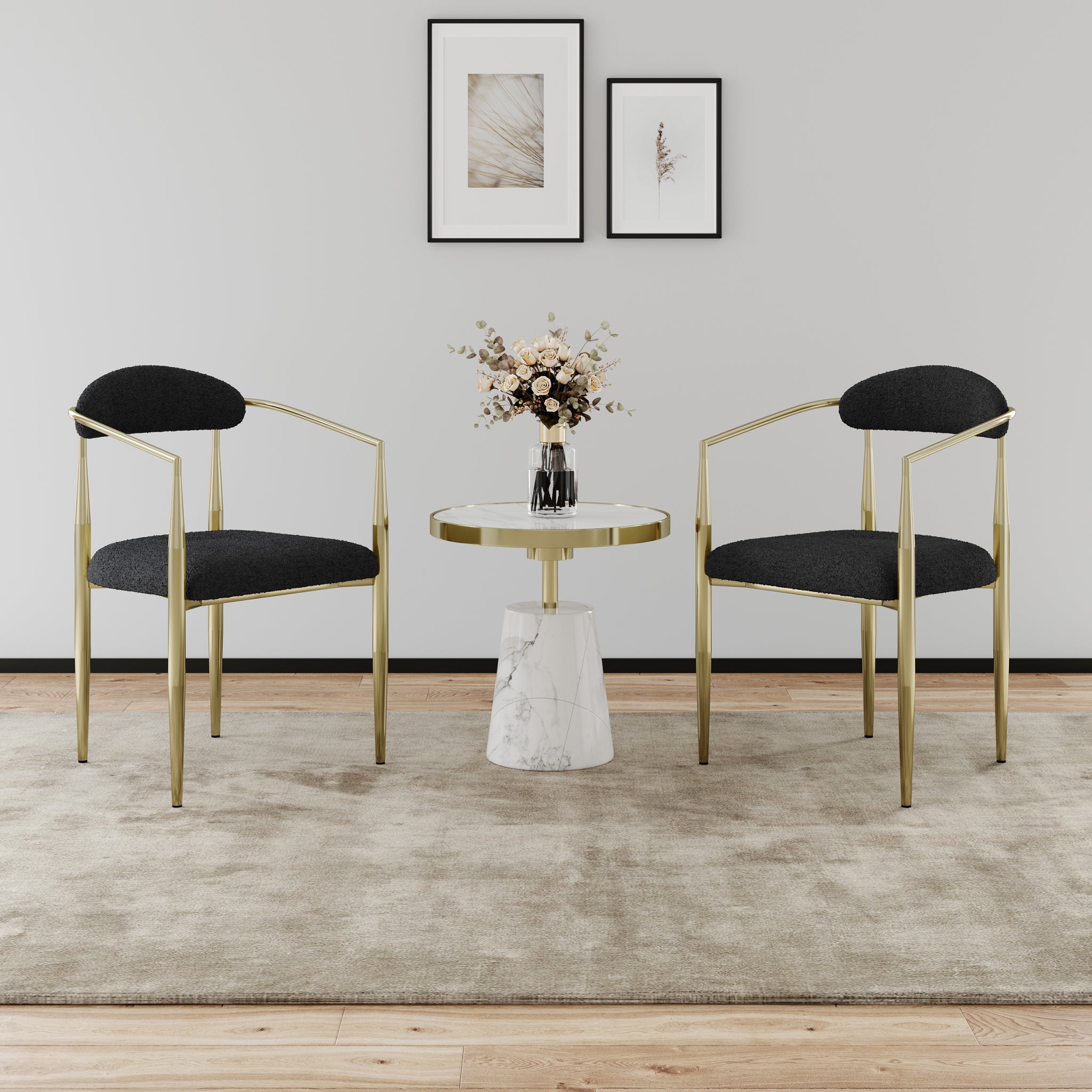 Woker Dining Chairs Set Of 2, Mid Century Modern