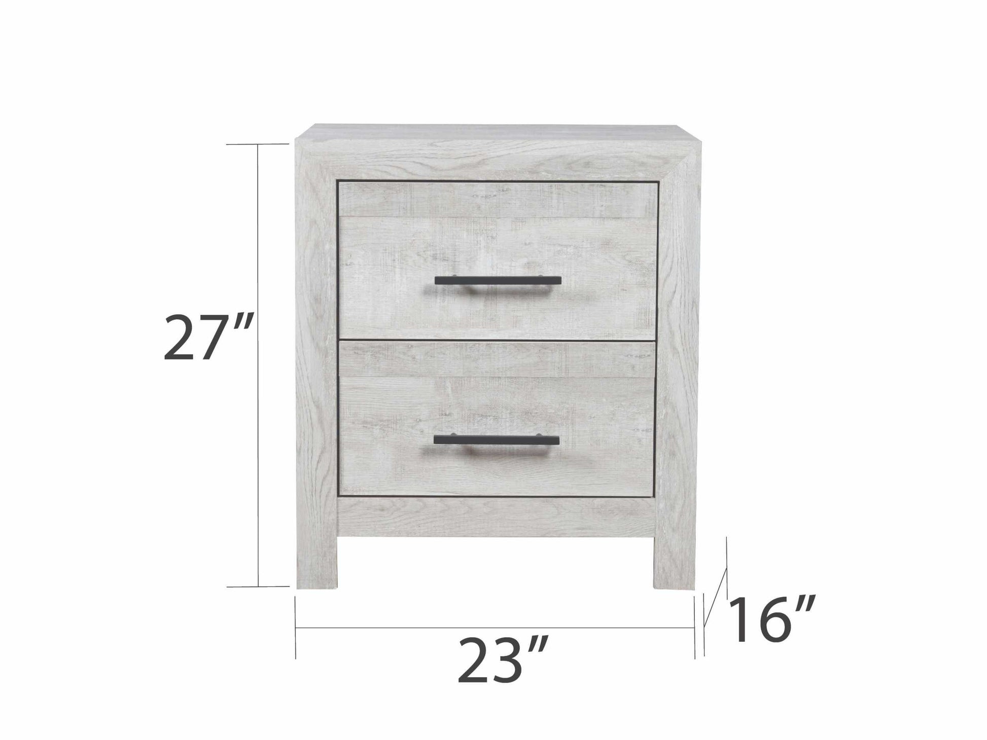 Denver Modern Style 2 Drawer Nightstand Made With Wood In Gray Gray 2 Drawers Bedroom Bedside Cabinet Contemporary,Modern Solid Wood Mdf Wood