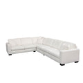 Concord Performance White Modular 4 Piece Sectional White Wood Polyester 6 Seat