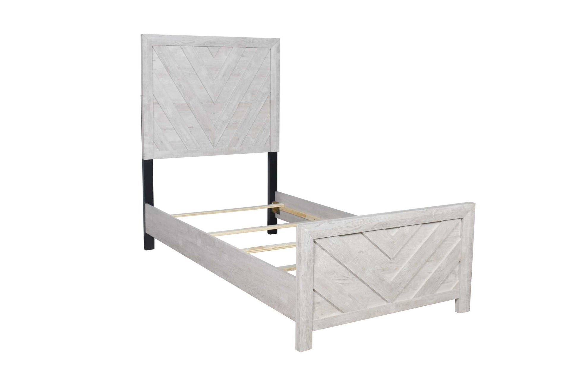 Denver Modern Style Twin Bed Made with Wood in