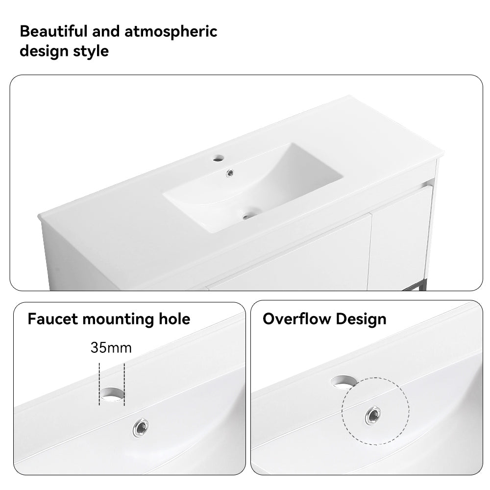 48" Bathroom Vanity with Sink,Bathroom Vanity Cabinet white-solid wood