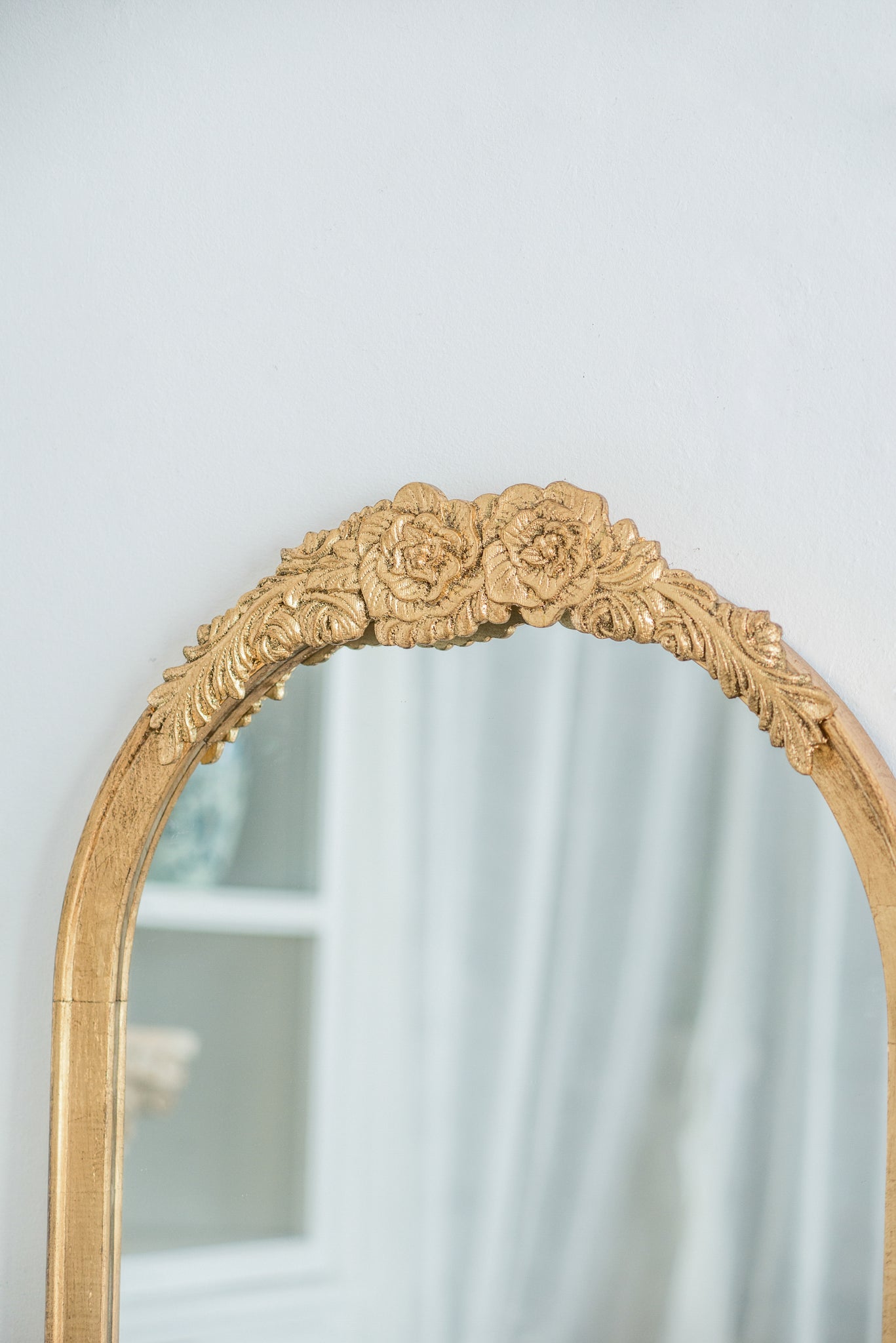 19"x56" Wood Floor Mirror, Full Body Mirror Dressing gold-wood+glass